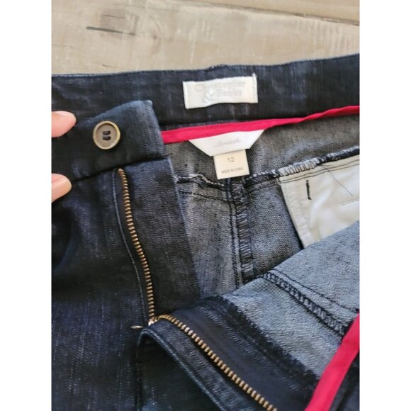 Christopher & Banks Women's‎ Capris Stretch Pants Dark Blue Size 12 - Picture 5 of 7